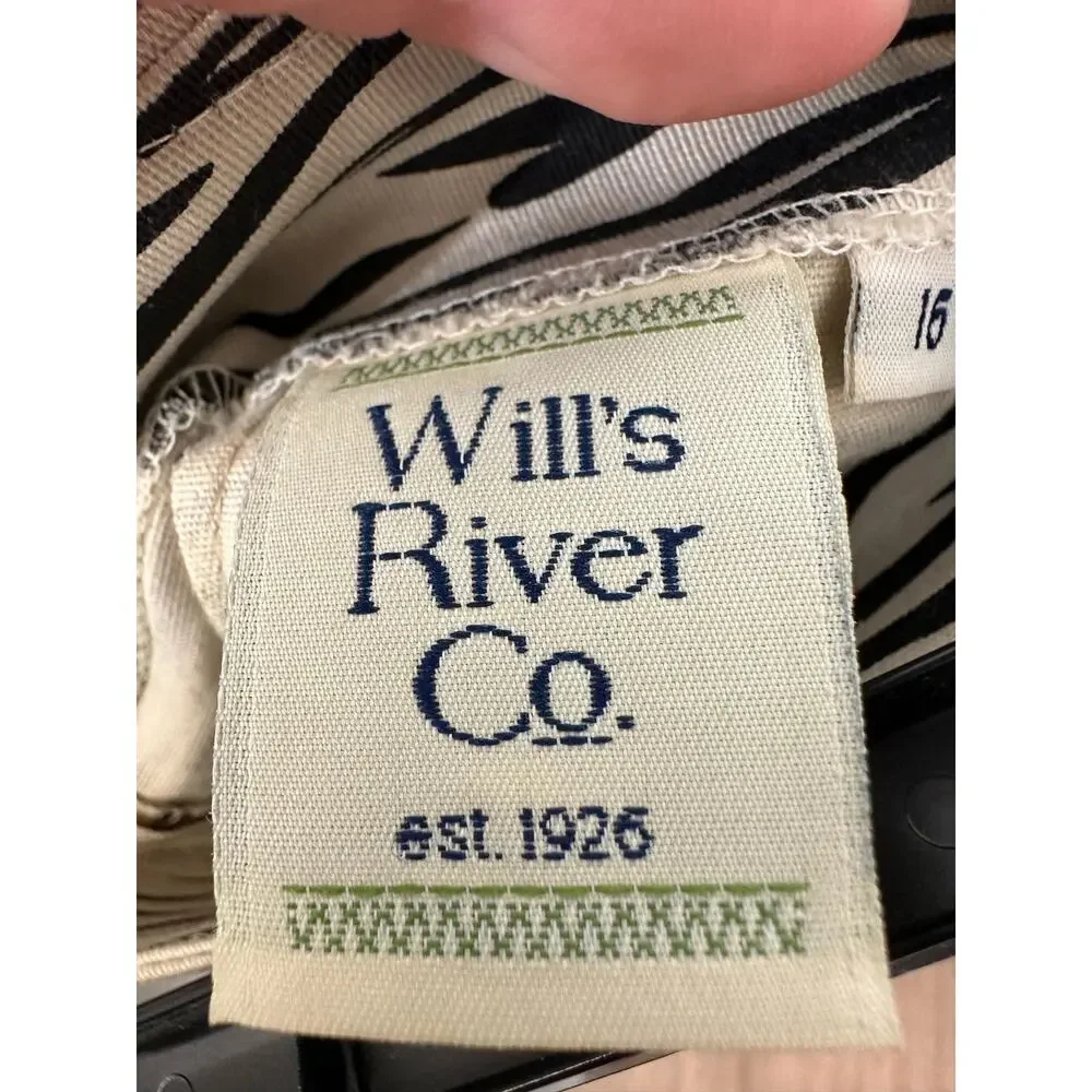 Girls Will's River Company Zebra Print Skirt Sz 16